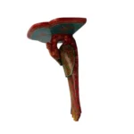 Multi Color Hand Embossed Peacock Bird Wooden Wall Shelf