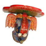 Multi Color hand Embossed Elephant Face Wall Shelf