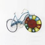 Handcrafted Blue Cycle Wall Decor For Home Decor Modern Arts Sculpture - Image 3