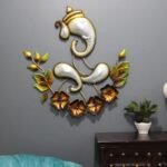 Metal Lord Ganesha Wall Hanging In Copper Living Room And Office Decor