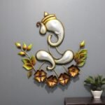 Metal Lord Ganesha Wall Hanging In Copper Living Room And Office Decor - Image 2