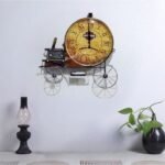 Beautiful Metal Clock Wall Decor Train And Engine