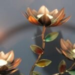 Stylish Flower Ring Multicolor Metal Center Table Decoration - Image 3