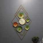 Roman Modern Time Piece for Home Office Metal Wall Clock Decor