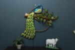 Amazing Peacock Metal Peacock Wall Decor Multicolor 100% Rust Free - Image 5