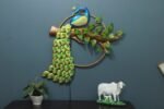 Amazing Peacock Metal Peacock Wall Decor Multicolor 100% Rust Free - Image 2