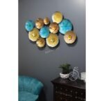 Floral Metal Wall Art Home/Office Crafted Wall Hanging Combo Plates - Image 2