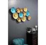 Floral Metal Wall Art Home/Office Crafted Wall Hanging Combo Plates - Image 3