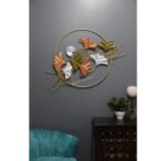 Metal Flower Ring Wall Art In Multicolor For Home Decor Wall In Bedroom - Image 2