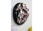 Antique Iron Metal Pink Rain Lily Wall Hanging Plates - Image 4