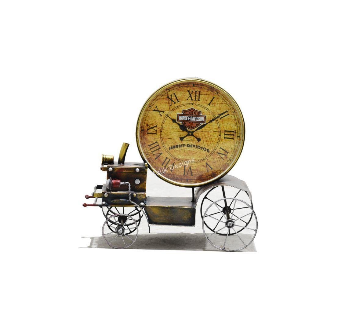 M12.jpg Antique Train Engine Table Clock Show Piece For Living Room And Home & Table Decor - Image 1