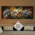 Elephant Wall Decor Led Framed living Room Art Modern Stylish Hanging