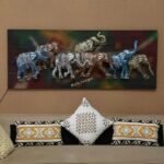 Elephant Wall Decor Led Framed living Room Art Modern Stylish Hanging - Image 2
